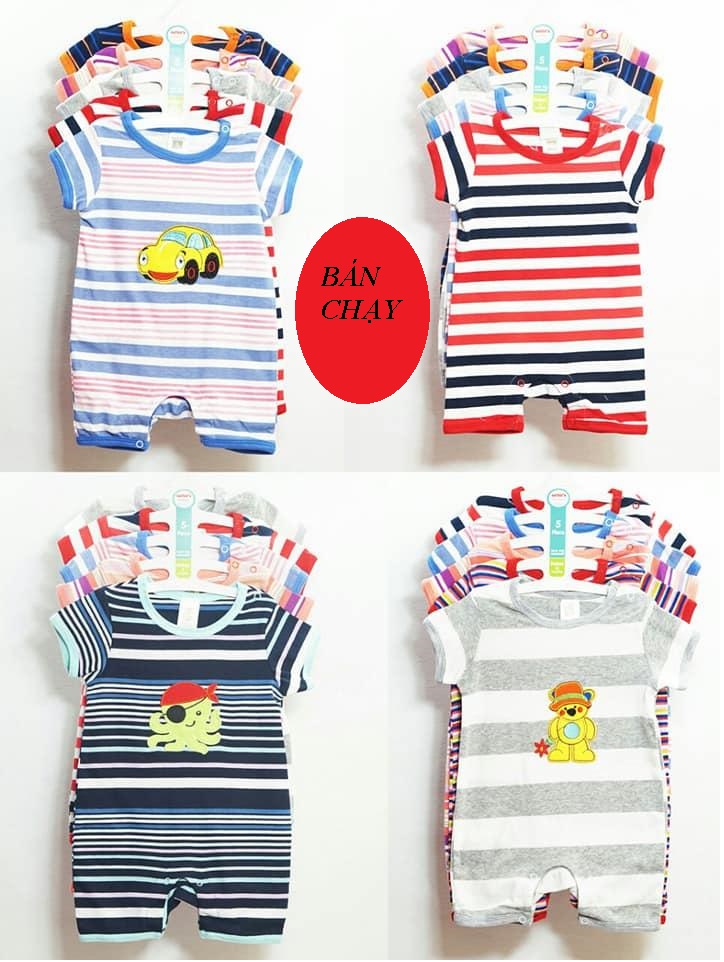 combo 5 Body đùi cotton Thái Lan  bé 3 tháng - 2 tuổi( Màu ngẫu nhiên ) - áo liền quần, body suit, sleep suit, body ngắn tay