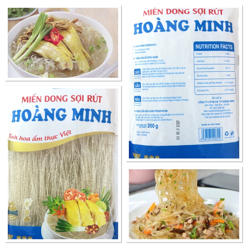 Miến Dong Sợi Rút Hoàng Minh giảm cân gói 200g