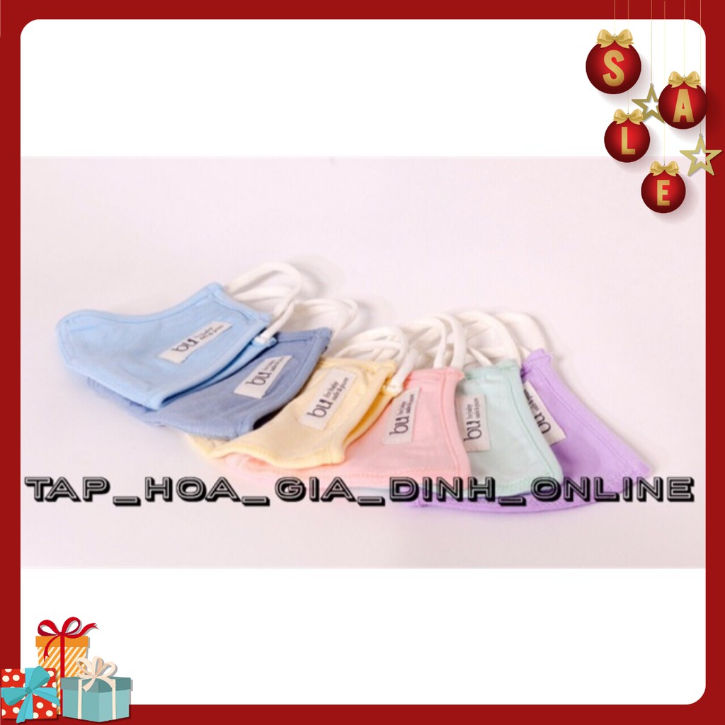 Set 2 khẩu trang sợi tre bamboo Bu cho bé