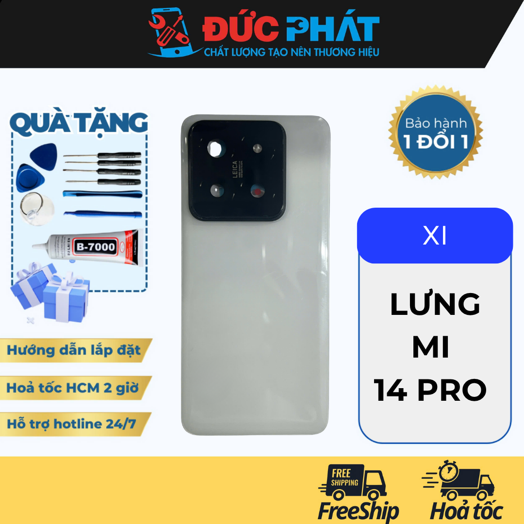 NẮP LƯNG + KÍNH CAMERA Thay Thế XI-MI 14 PRO (TẶNG BỘ SỬA VÀ KEO)