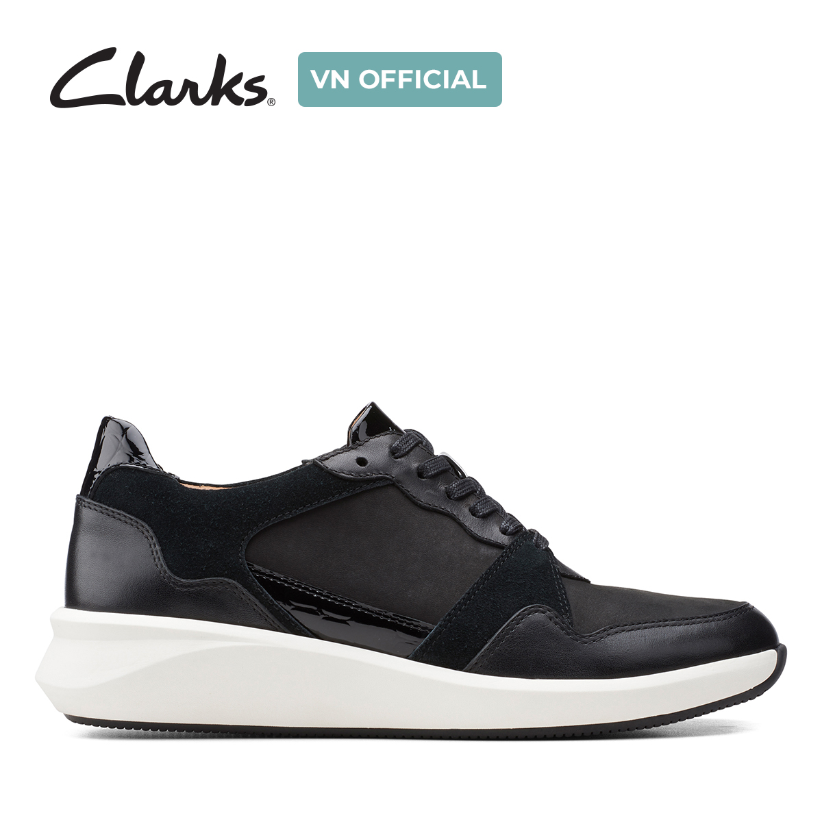 Giày sneaker da nữ clarks - un rio run