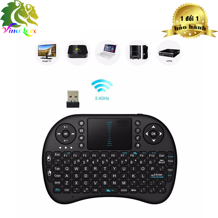 Bàn phím mini có vùng rê chuột không dây - kèm sạc, pin - MWK I8