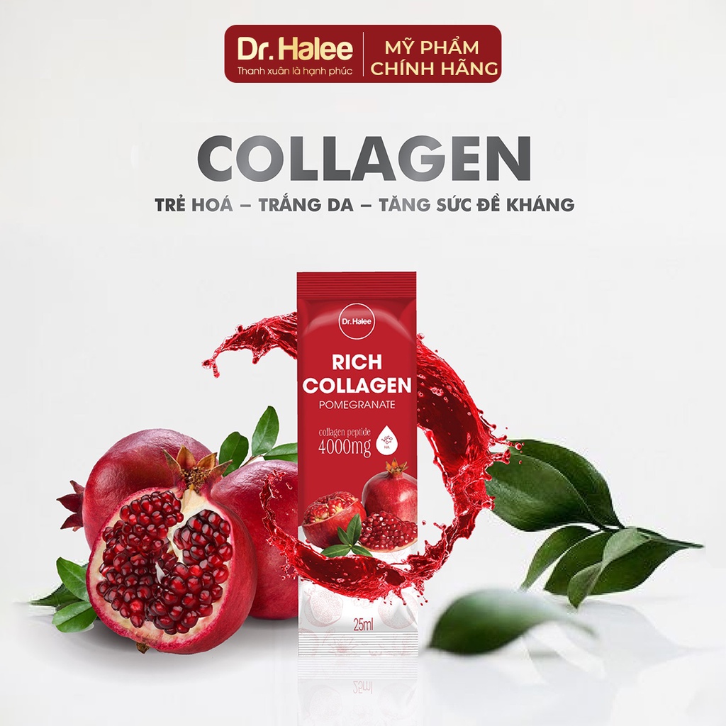 Nước uống collagen lựu đỏ Dr.Halee Pomegranate 4000mg chống lão hóa dạng