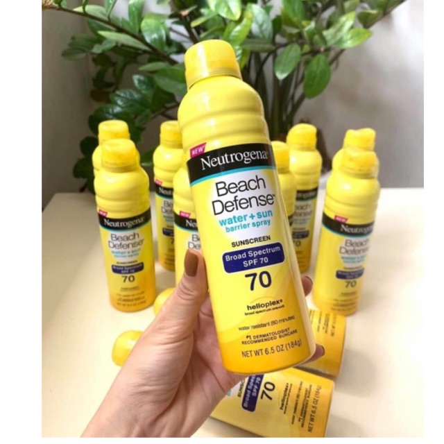 [HCM]Xịt chống nắng Neutrogena Beach Defense SPF 70++ Khối lượng 184gr xịt chống nắng đi biển USA kem  chống nắng đi biển USA kem  chống nắng Neutrogena Beach Defense