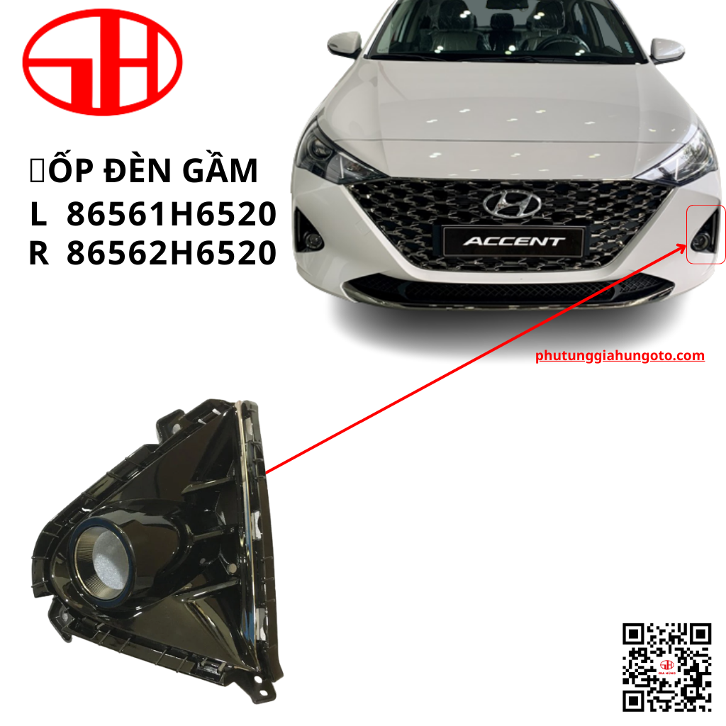 Phụ tùng ô tô ốp đèn gầm hyundai accent 2021
