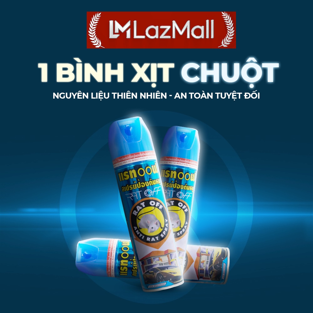 (HCM) Lazada MaII -Chọn Lazada Shop Uy Tín [Mới 300ml]  Chai Xịt Đuổi Chuột RAT OFF ANTI RAT SPRAY Chiếc Xuất Thảo Dược An Toàn Cho Người Dùng Mùi Hương Dễ Chịu