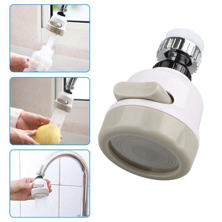 [HCM]( MẪU HÓT DÀNH CHO CHỊ EM NỘI CHỢ) Đầu Vòi Rửa Bát Tăng Áp Xoay 360 Độ Sieu Mạnh Với 3 Chế Độ- Phun Nước Tiết Kiệm- Đầu Vòi Tăng Áp Lực Nước Điều Hướng 360 Độ Nối Dài Mạnh Hơn Tiện Hơn Bền Hơn
