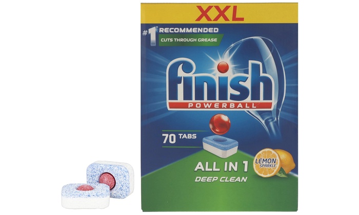 Viên Rửa Chén Bát Ly Finish All In 1 Loại 70 viên ( Hàng nhập EU ) dành cho máy rửa bát tích hợp bột muối bóng(alio somat)