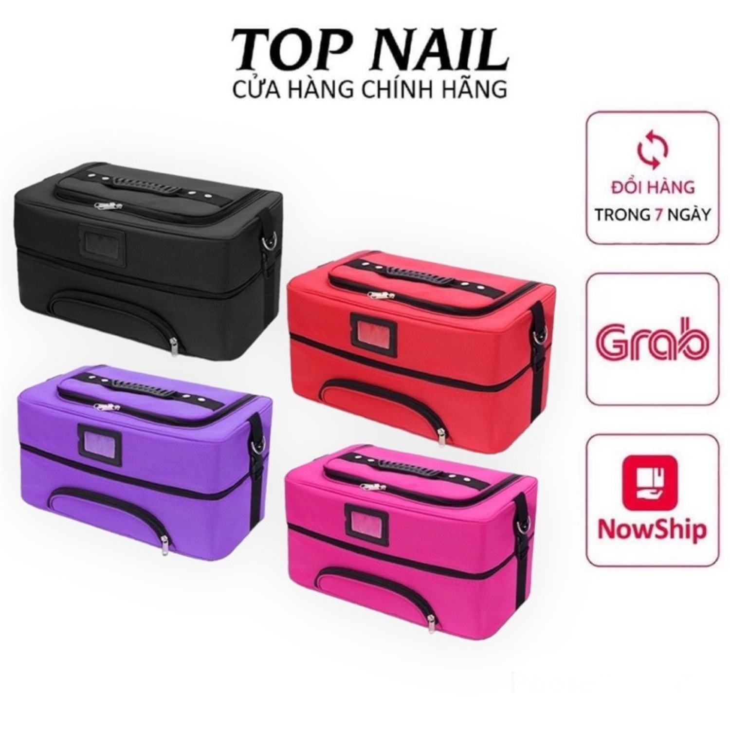 Cốp vải to đựng đồ trang điểm,nail,mi,phun xăm