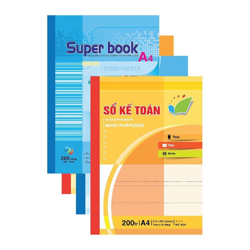 Sổ Kế Toán Tổng Hợp (Sổ Giáo Án) A4 200 Trang Hải Tiến (5 Cuốn/Tập)