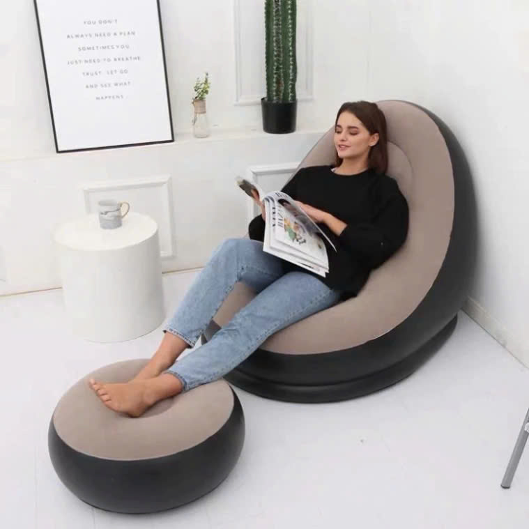    KHÔNG KÈM GHẾ   Ghế hơi Tựa Lưng,Ghế Bơm Hơi,sofa hơi Kiểu Dáng Hàn Quốc Bọc Nhung Mềm Mại 