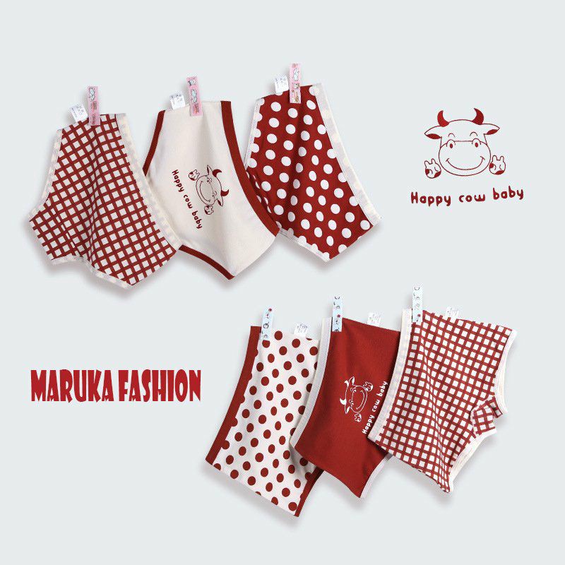 Combo 3 quần chíp cho bé, quần chíp đùi-tam giác trẻ em chấm bi 6-45kg Maruka Fashion thế giới chip của bé
