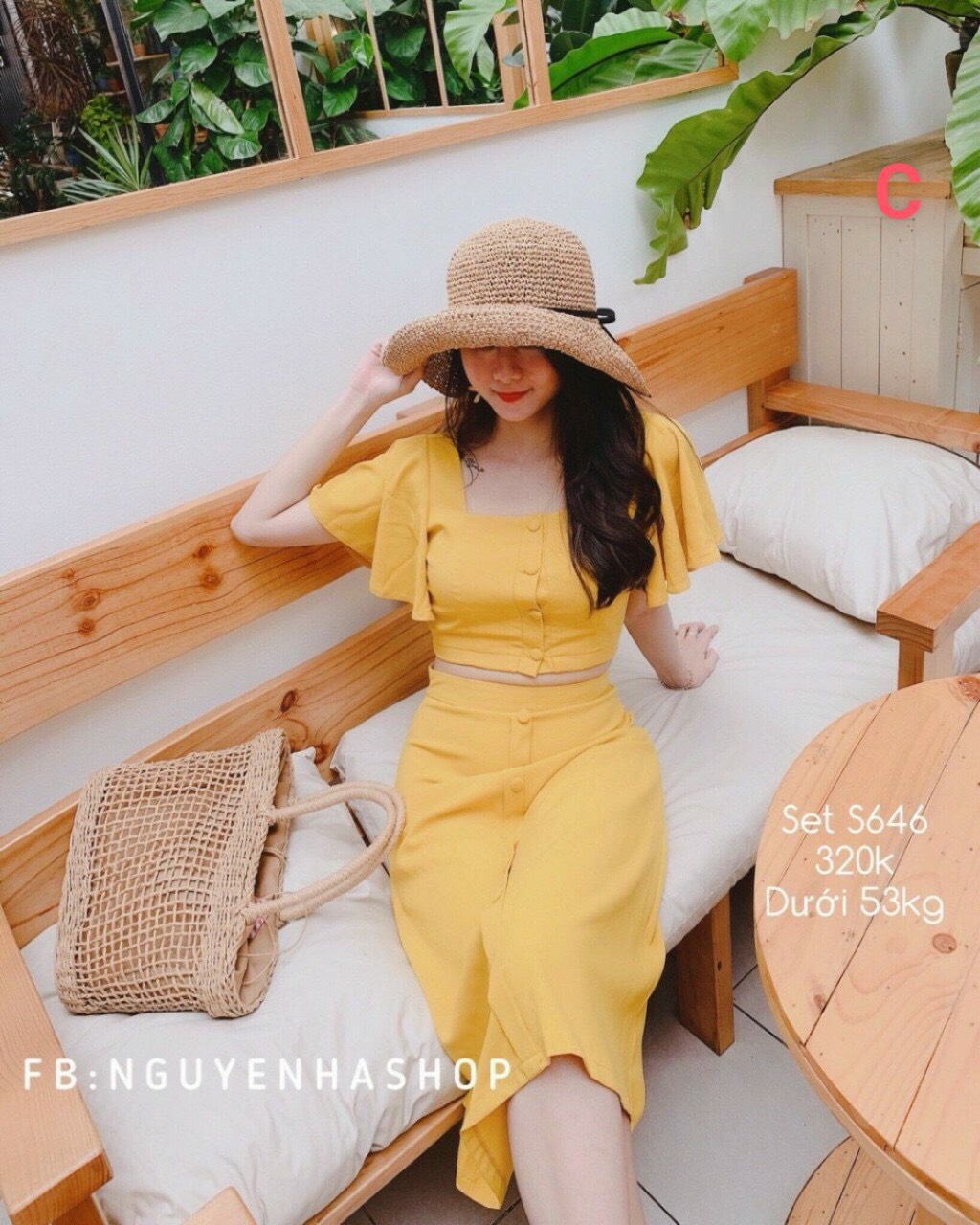 [HCM]Sét váy rời nữ chân váy dài +áo cổ vuông tay cánh dơi