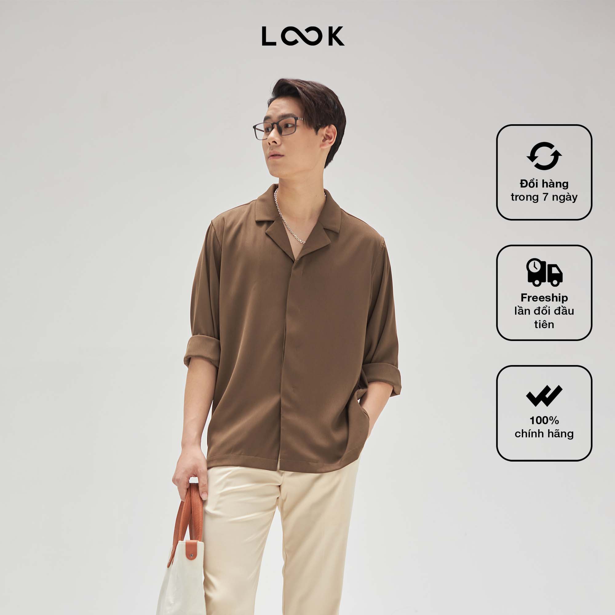 Áo sơ mi cổ bẻ ve LOOK BASIL SHIRT