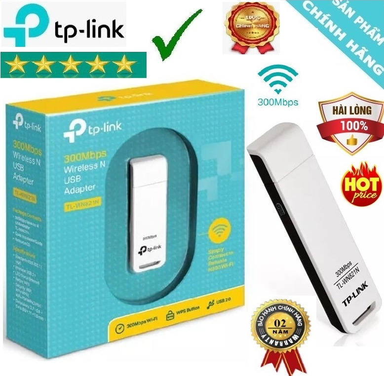 Bộ thu usb wifi tp-link tl-wn821n 300mbps