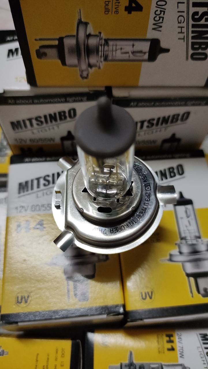 Bóng đèn h4 12v 100/90w. bóng đèn mitsinbo hàn quốc. chuyên các loại bóng halogen giá sỉ