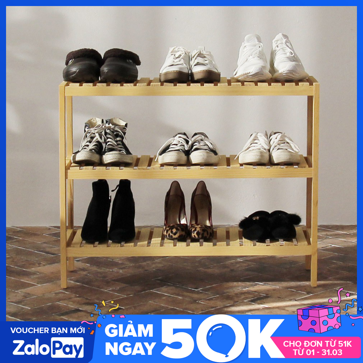 [FREESHIP]Kệ Giày Dép Đa Năng Gỗ Thông 3 Tầng Dài 80x63x36cm, Kệ Để Giày Dép Bằng Gỗ Decor, Kệ Để Giày Chất Liệu Gỗ Thông Cao Cấp Chống Mối Mọt - Gia dụng giá rẻ.
