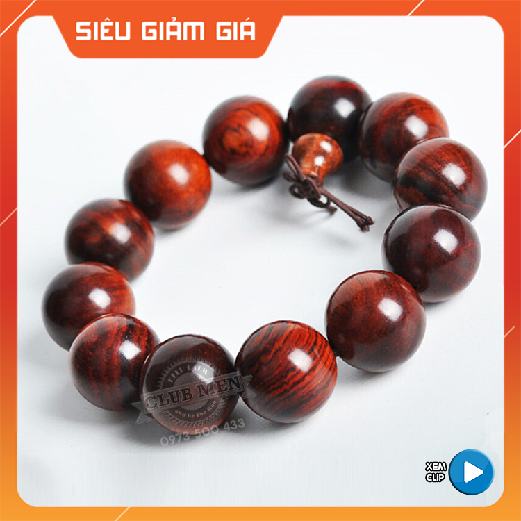 [BH 12TH] VÒNG TAY PHONG THỦY (Clip) - GỖ LIM ĐỎ - có Hộp Đựng
