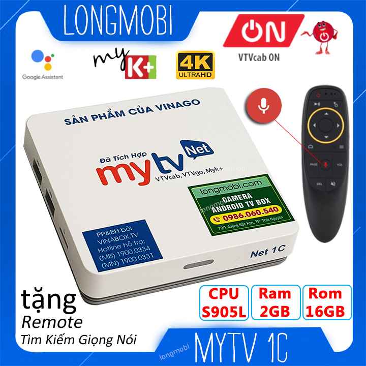 MYTV NET 1C 2023 2GB/16GB, ATV 9.0 XEM 100 KÊNH TRUYỀN HÌNH MIỄN PHÍ