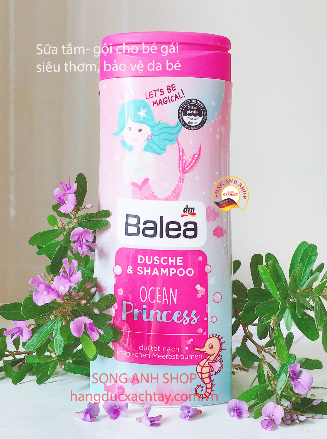 Sữa tắm và gội đầu cho bé gái Balea Princess