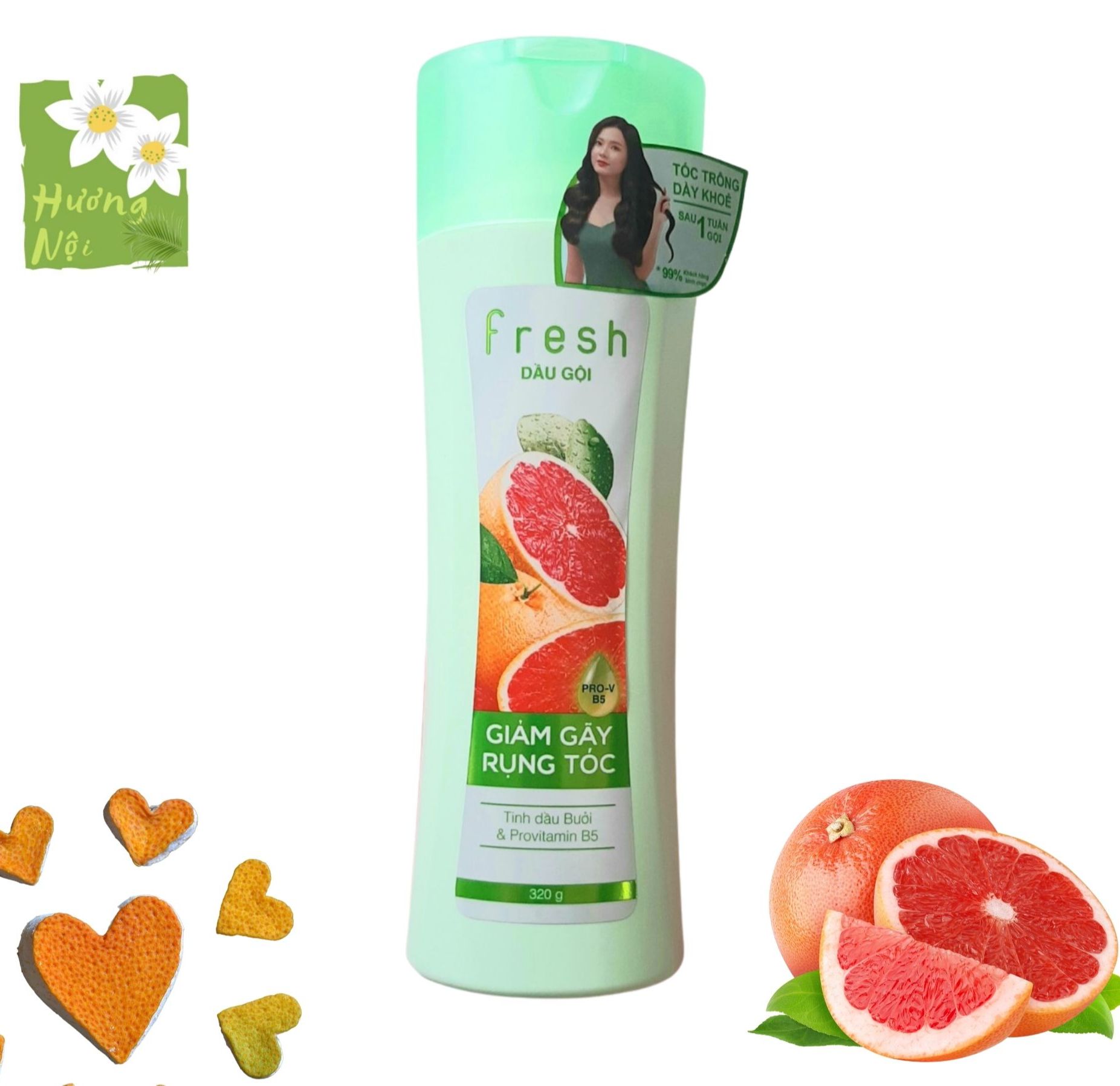 [HCM]Dầu gội bưởi hồng giảm gãy rụng tóc Fresh 320g