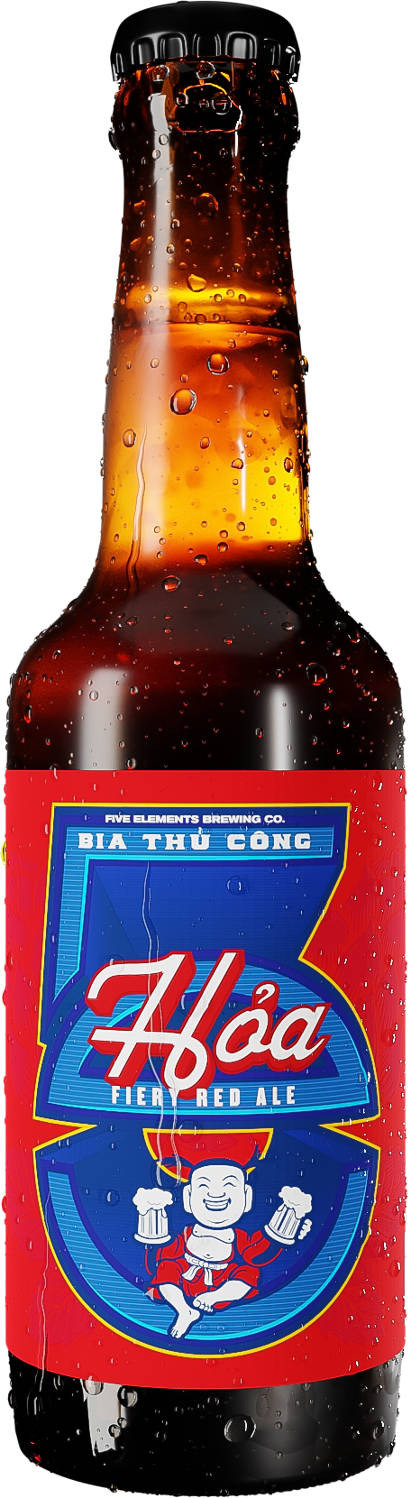 Combo 5 chai Bia Hỏa/Bia thủ công/Bia Ngũ Hành/Bia chai 330ml, độ cồn 6.8%/Craft beer