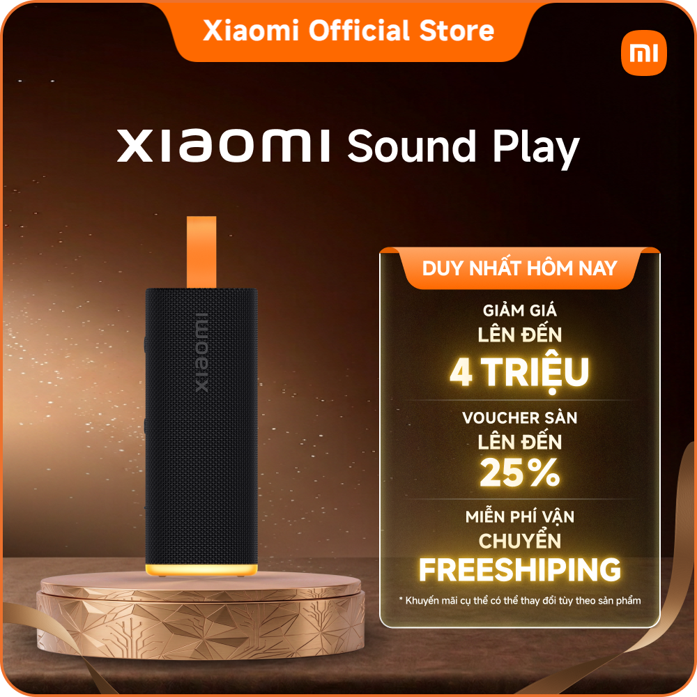 Loa bluetooth Xiaomi Sound Play | Công suất 18W cho âm thanh mạnh mẽ, nổi ba chiều | Kết nối tối đa 100 thiết bị với Auracast để chia sẻ âm nhạc | Ghép nối TWS để có âm thanh nổi ba chiều stereo