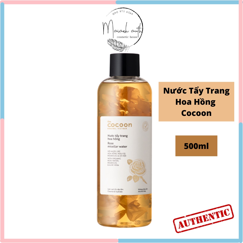 Nước tẩy trang hoa hồng cocoon 500ml