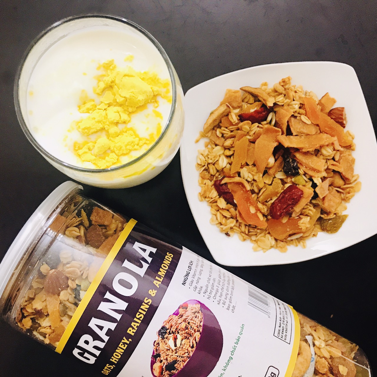 Ngũ cốc Granola mix 9 loại hạt không đường hộp 500g, ngũ cốc giảm cân tự nhiên