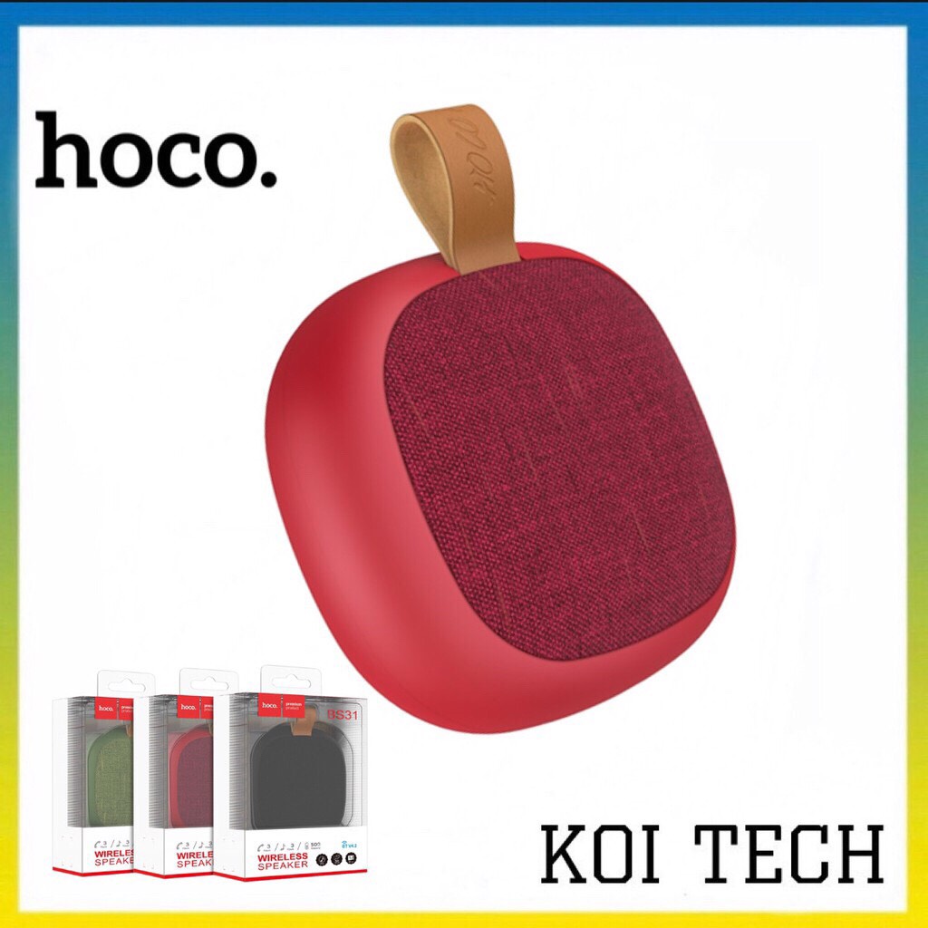 Loa mini bluetooth chống nước hoco bs31 - loa di động có móc cheo - loa cầm tay - loa mini cao cấp - koi tech