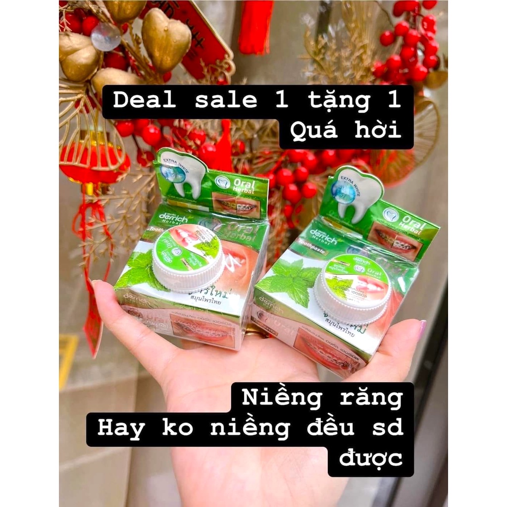 Kem Tẩy Trắng Răng Siêu Cấp Derrich Oral Herbal Thái Lan