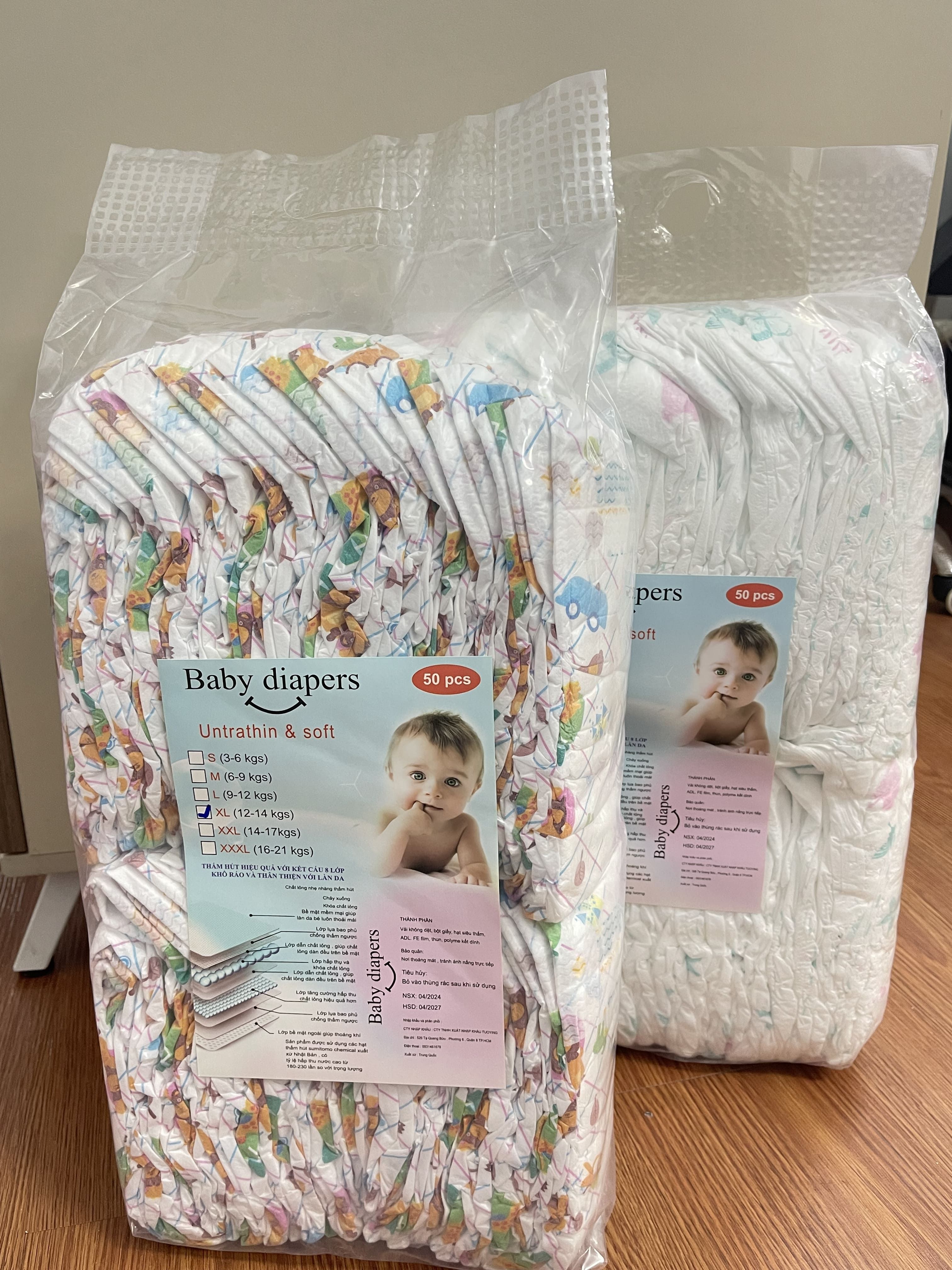 Baby Pants 50/100 Miếng Bỉm quần/ dán Phiên Bản Nâng Cấp Size S M L XL 2XL 3XL 4XL! tả quần cho bé ! bỉm mềm, mỏng, thấm hút tốt, hàng chính hãng!Vận chuyển nhanh!