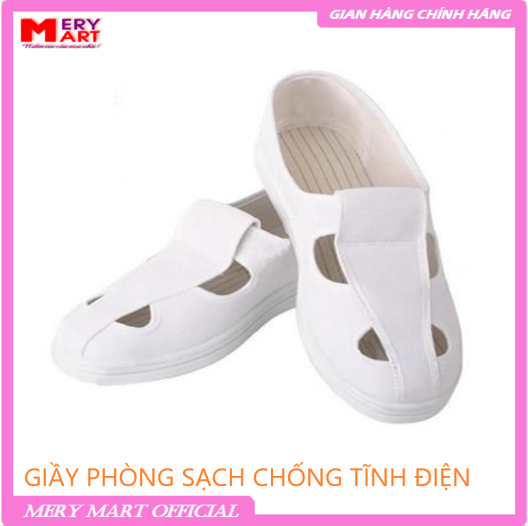 Giầy phòng sạch chống tĩnh điện 4 lỗ thoáng khí cao cấp