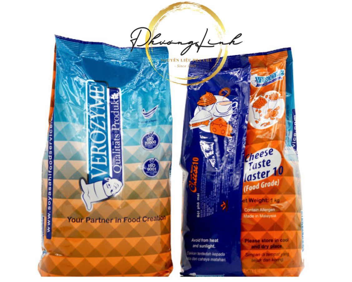 Bột phomai hiệu verozyme malaysia gói 1kg nha khách chất lượng đảm bảo an toàn đến sức khỏe người sử dụng cam kết hàng đúng mô tả