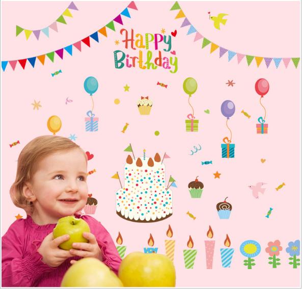 Decal trang trí tường Sinh Nhật - Party Happy Birthday