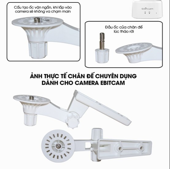 [HCM]chân đế cho camera xoay (trắng hoặc đen)