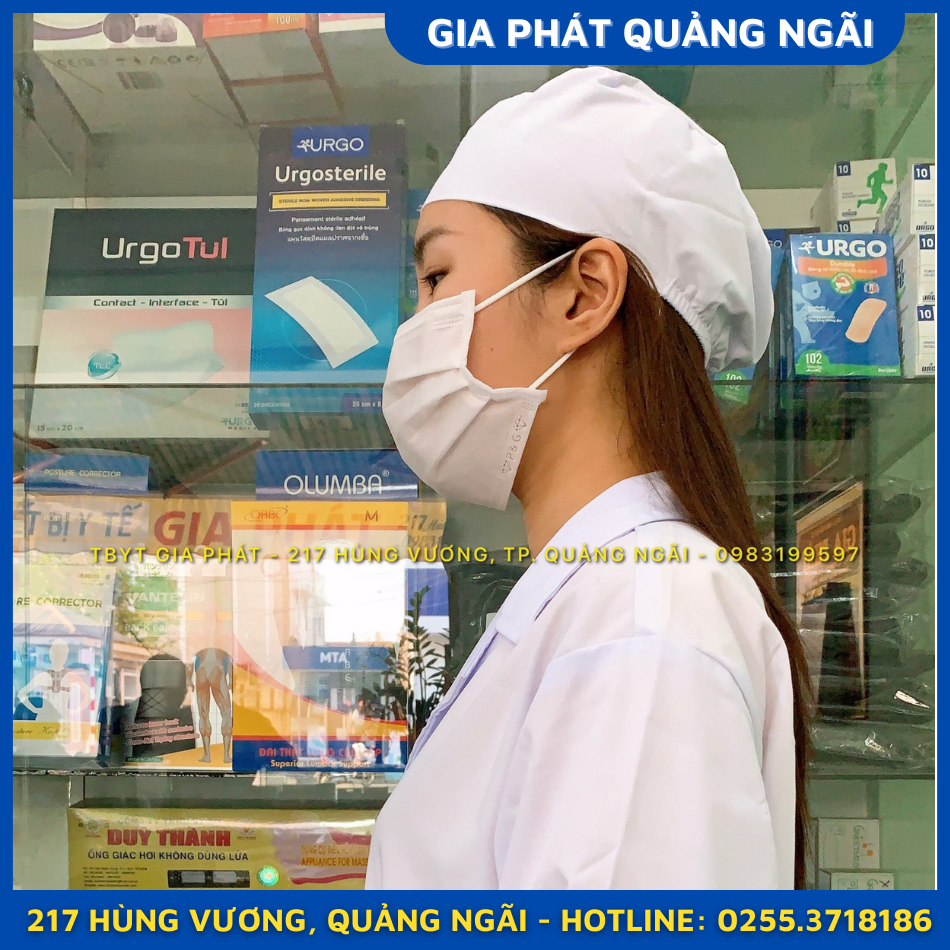 Nón vải blouse trắng dùng cho y tá điều dưỡng mũ cho công nhân sản xuất mũ vải