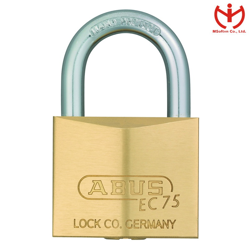 Ổ khóa ABUS 75/60 thân đồng rộng 60mm 4 chìa vi tính - MSOFT