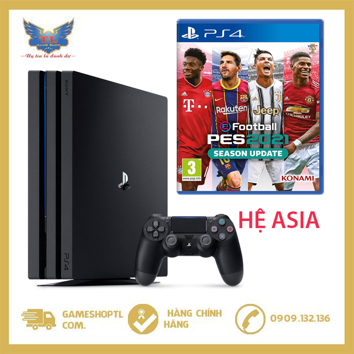 [TRẢ GÓP 0%] MÁY PS4 PRO 1TB KÈM TAY CẦM  + PES 2021- CHÍNH HÃNG