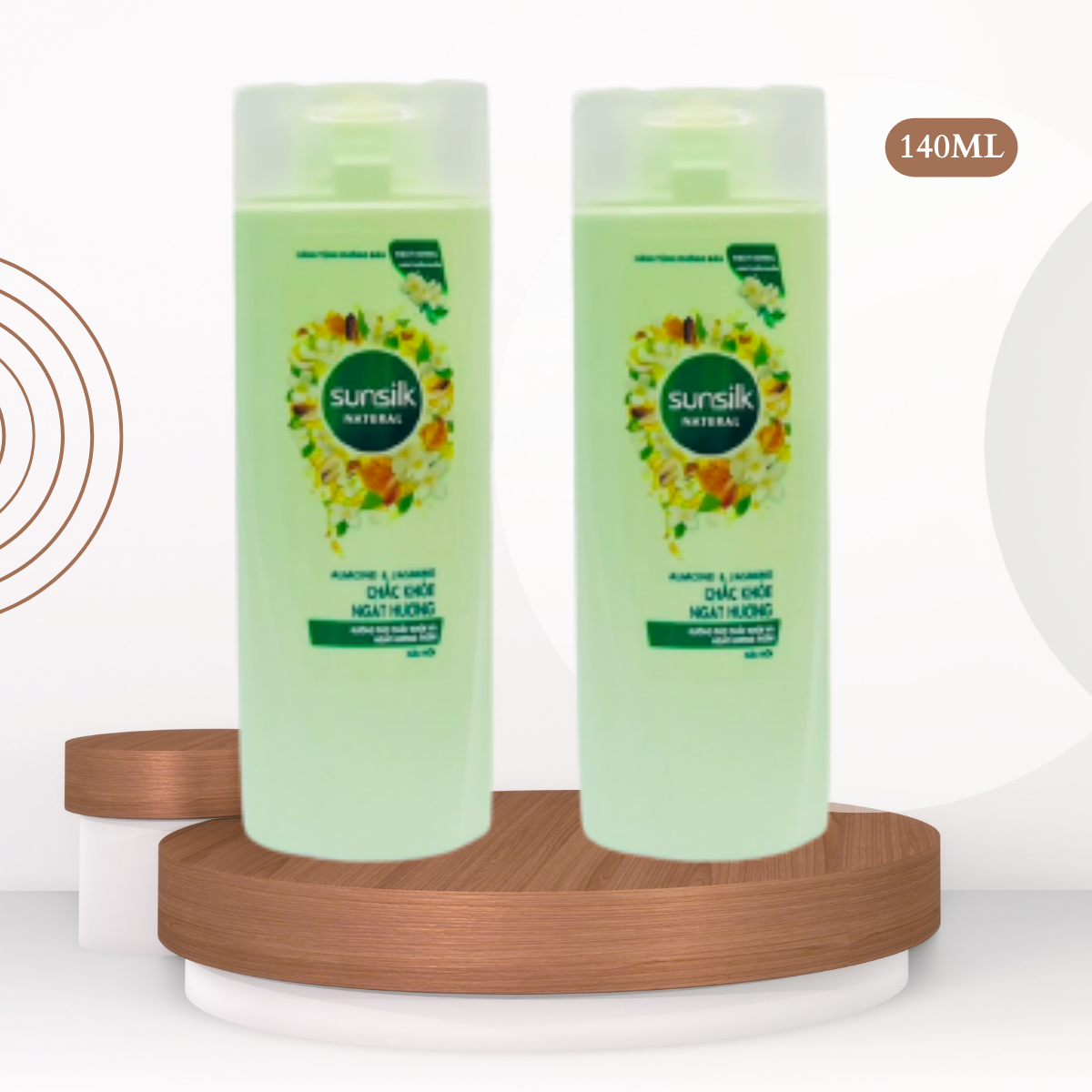 COMBO 2 CHAI GỘI SUNSILK 140ML MỀM MƯỢT TỎA HƯƠNG , MẪU MỚI NHẤT (=280ML)