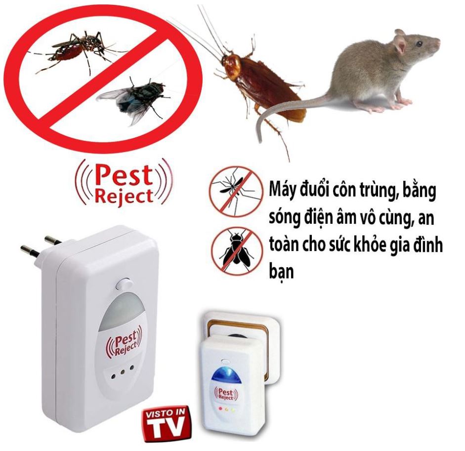[HCM]Máy Đuổi Côn Trùng Pest Reject Chính Hãng Đuổi Chuột Gián Muỗi ... Hiệu Quả Bằng Sóng Siêu Âm Thông Minh An Toàn Cho Sức Khỏe Bảo Hành 12 Tháng