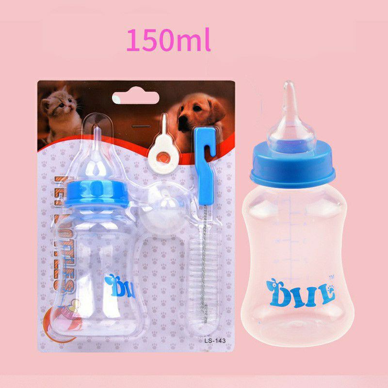 Bình bú, bình sữa, bình ti cho chó mèo con bằng nhựa silicon chó mèo sơ sinh bú ngoài - Nắng Pet Shop