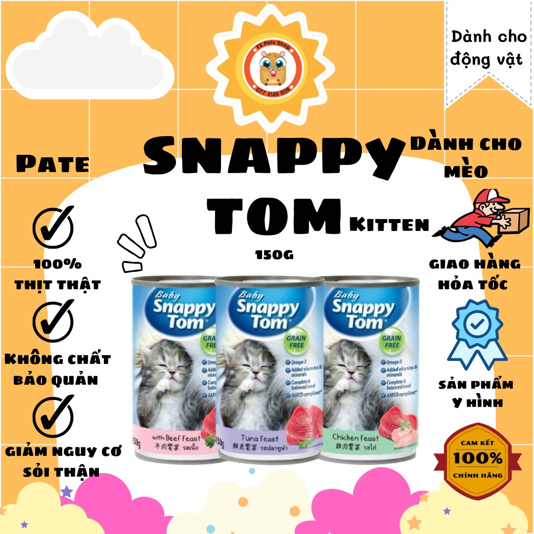 Pate mèo con Snappy Tom 150gr