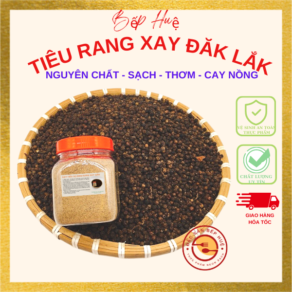 Hạt tiêu sọ đen rang xay sẵn sạch nhà trồng tại đắk lắk thơm cay nồng làm gia vị cho các món ăn tuyệt ngon