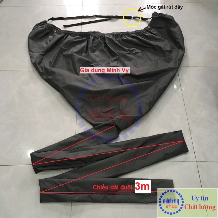 [VẢI BẠT XUẤT HÀN QUỐC] Túi vệ sinh máy lạnh - đuôi DÀI 3M - Áo bạt trùm rửa vệ sinh máy lạnh - áo rửa máy lạnh