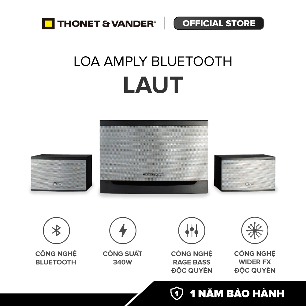 Loa amply bluetooth thonet & vander laut | công nghệ bluetooth | công suất 340w | công nghệ rage bass độc quyền | công nghệ wider fx độc quyền | bảo hành chính hãng
