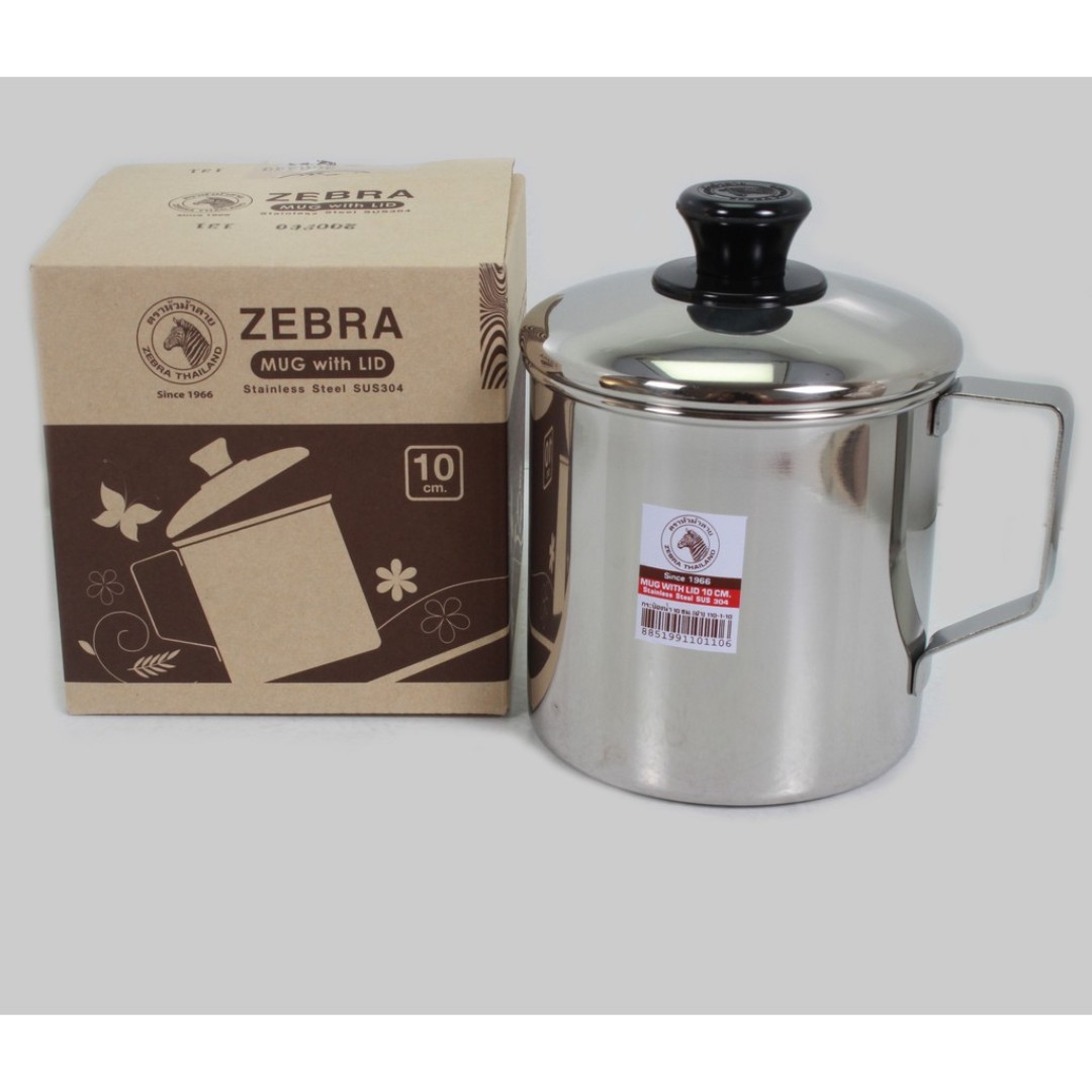 Ca nước inox zebra có nắp 12 cm - 110112