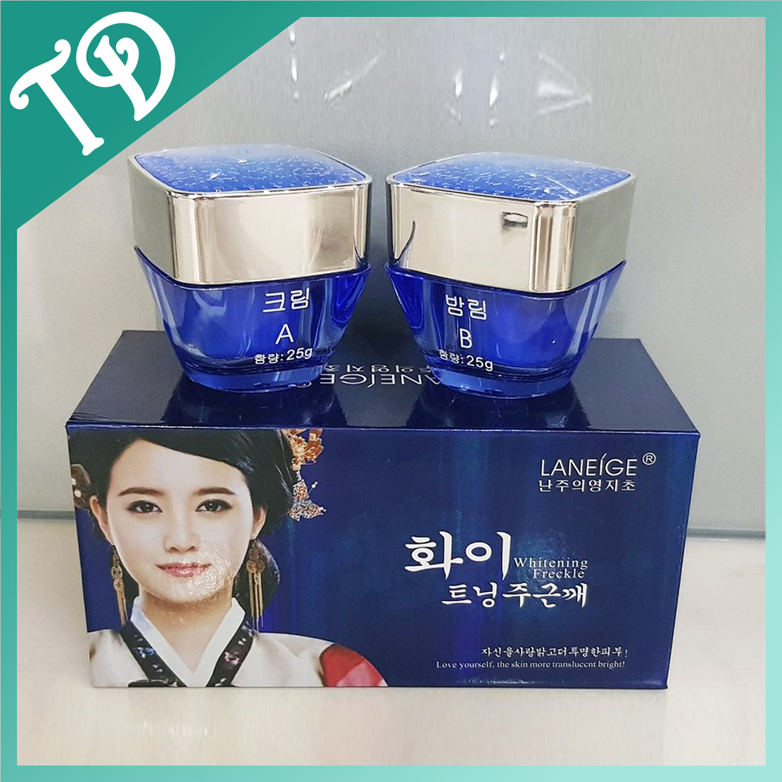 [CHÍNH HÃNG] COMBO ngày đêm Laneige Xanh, chuyên làm mờ nám, tàn nhang và dưỡng trắng da, kem nám Hàn Quốc, mỹ phẩm Laneige.