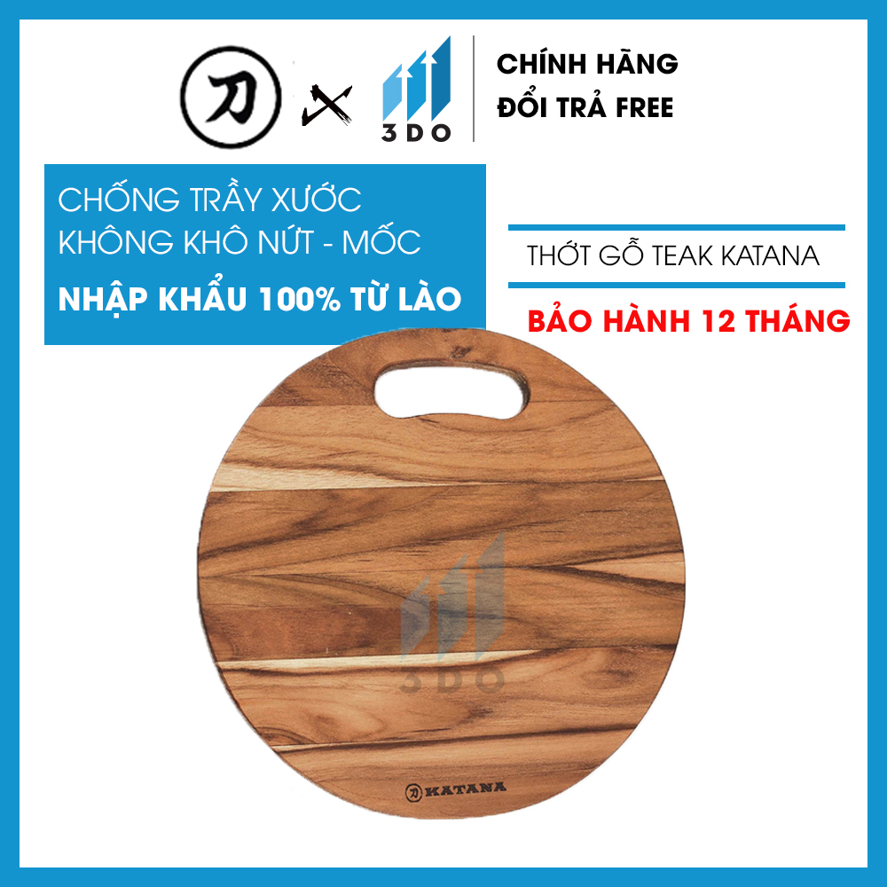 Thớt gỗ TEAK KATA NA TKTL không dăm mùn (BẢO HÀNH 12 THÁNG) thớt gỗ không mốc nhập khẩu 100% từ Lào, thớt gỗ nghiến, thớt gỗ trang trí, thớt teak