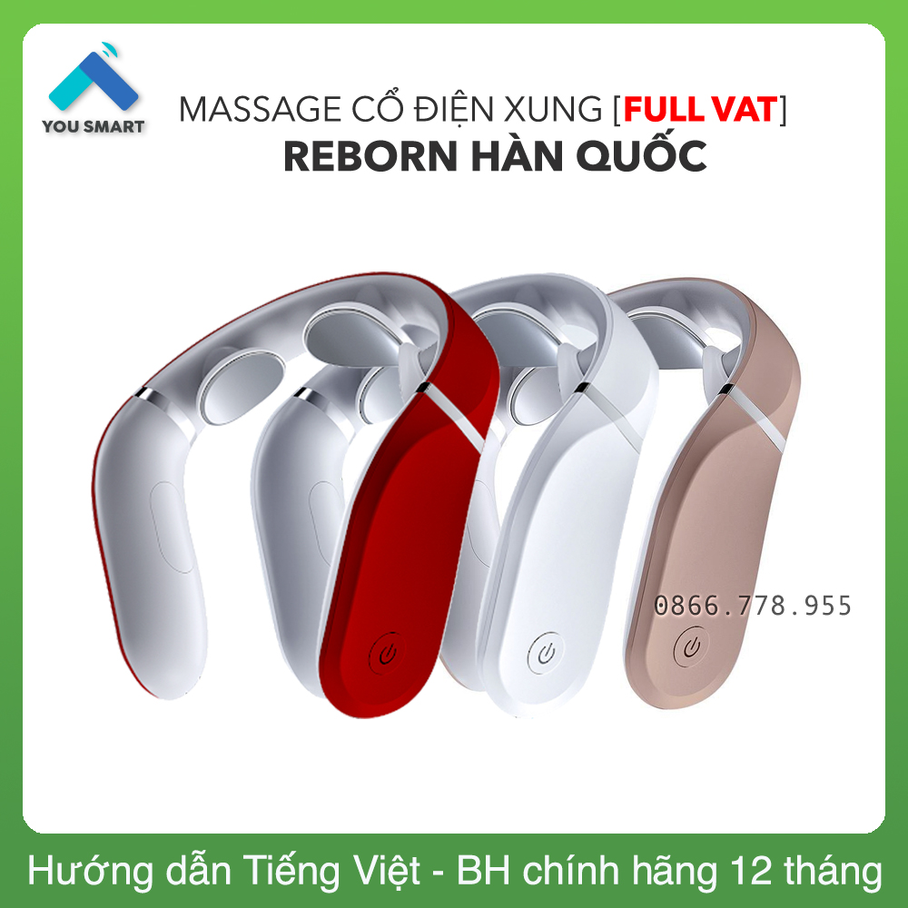 Máy Massage Cổ Điện Xung Reborn Hàn Quốc - Hướng Dẫn Sử Dụng Tiếng Việt - Hàng Chính Hãng Bh 12T.